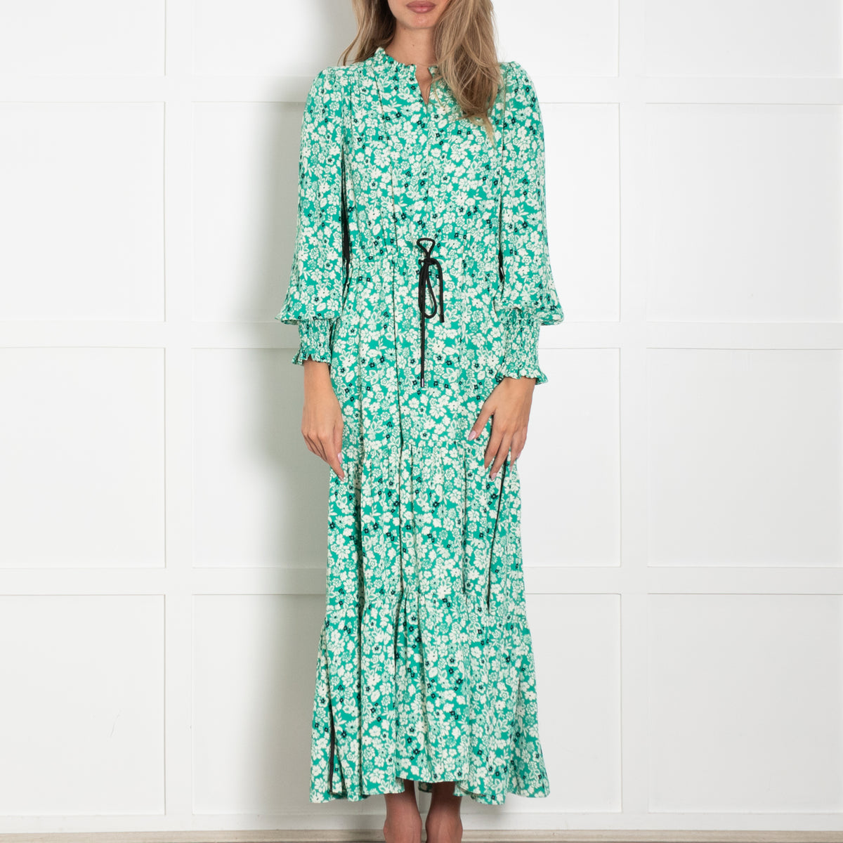 Me + Em Green Floral Maxi Dress