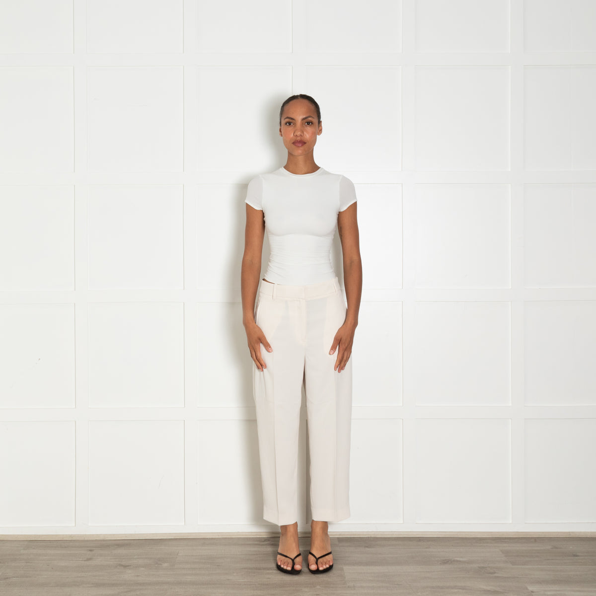 Day Birger Mikkelsen Cream Back Pocket Detail Trousers