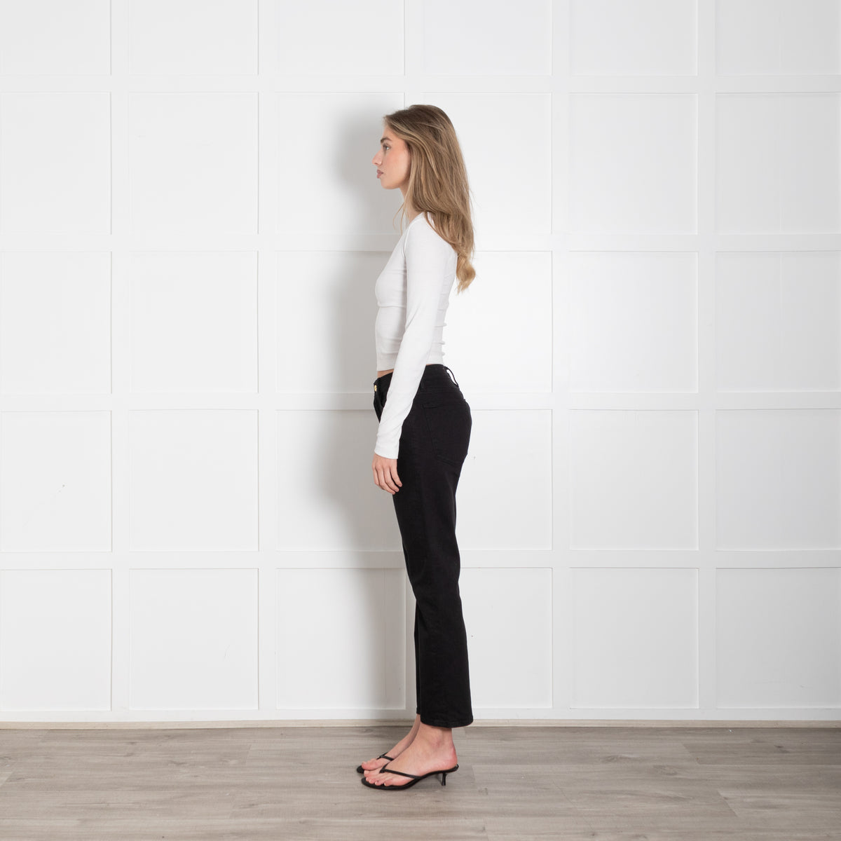 Frame Black Le High Straight Leg Jeans