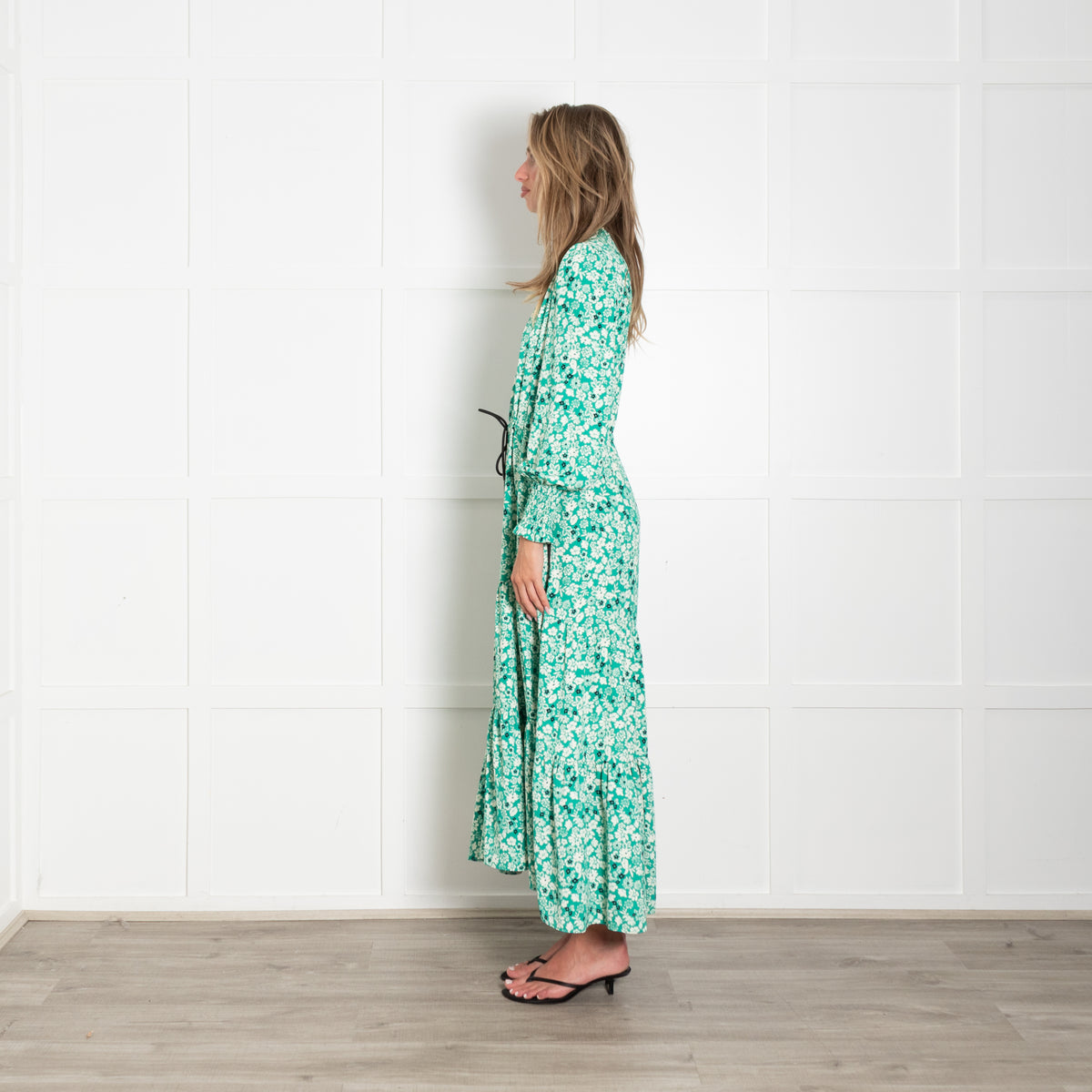Me + Em Green Floral Maxi Dress