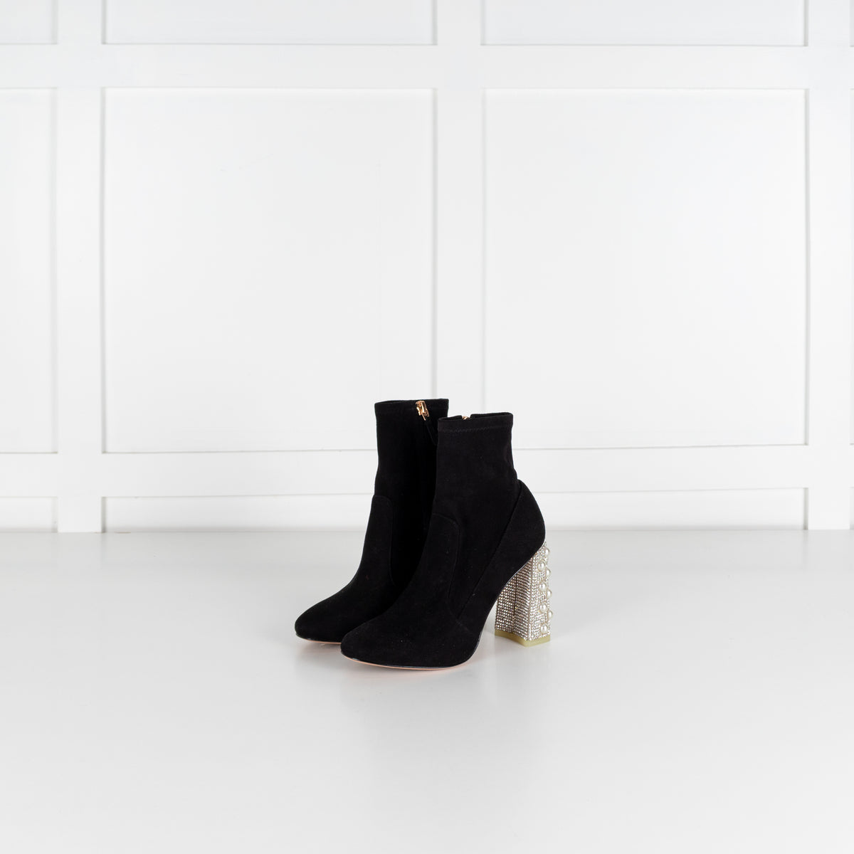 Sophia Webster Felicity Pearl & Diamond Block Heeled Boots
