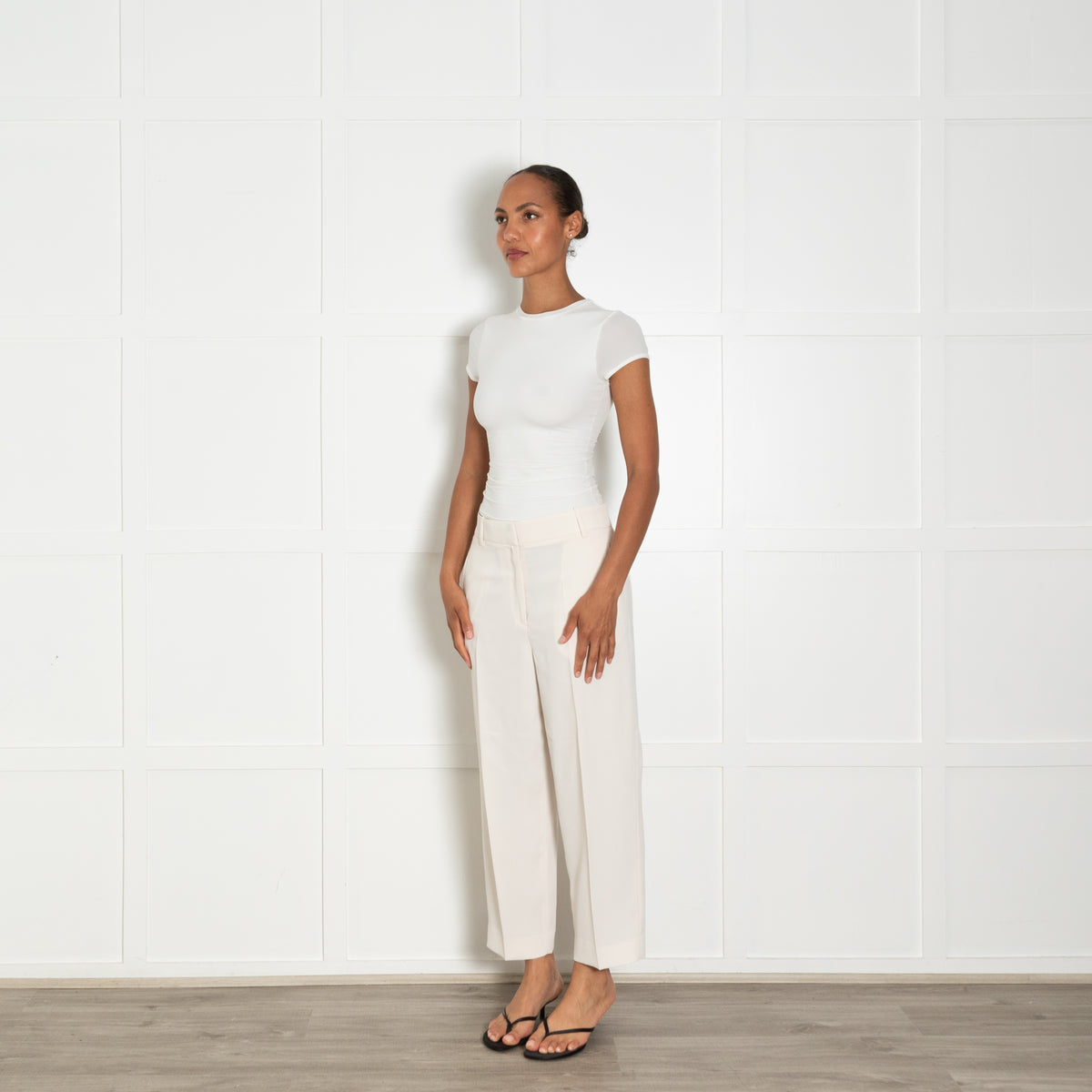 Day Birger Mikkelsen Cream Back Pocket Detail Trousers