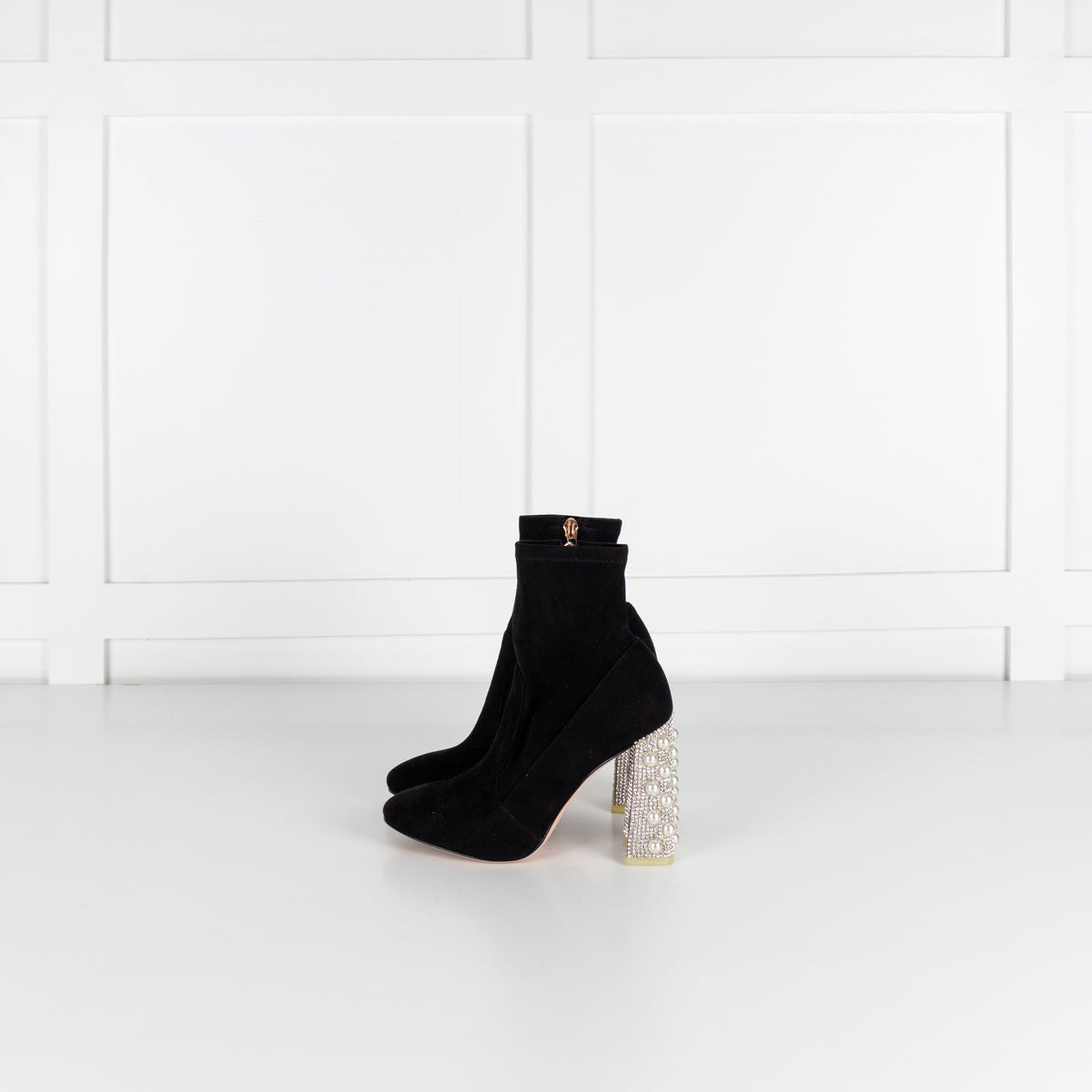 Sophia Webster Felicity Pearl & Diamond Block Heeled Boots