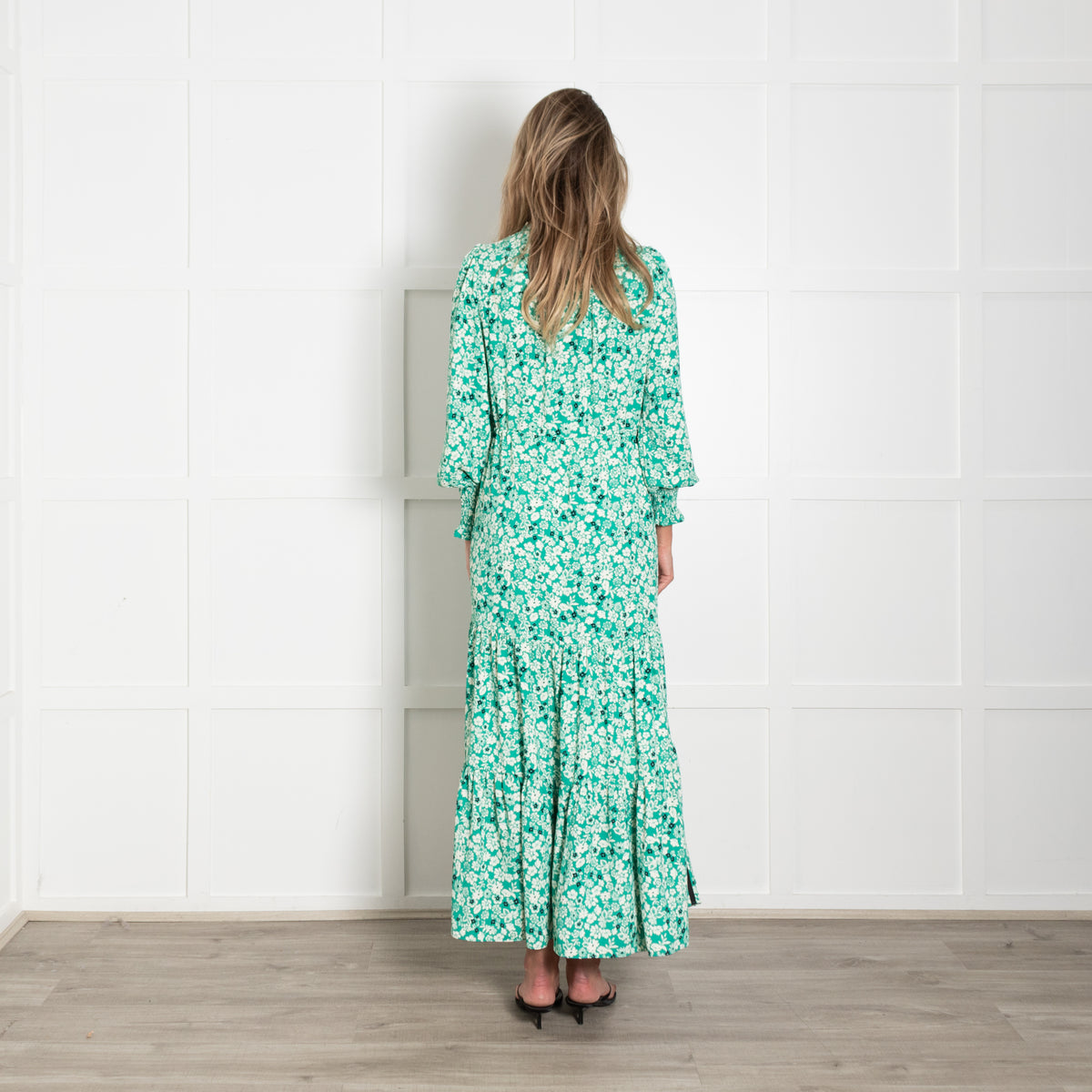 Me + Em Green Floral Maxi Dress
