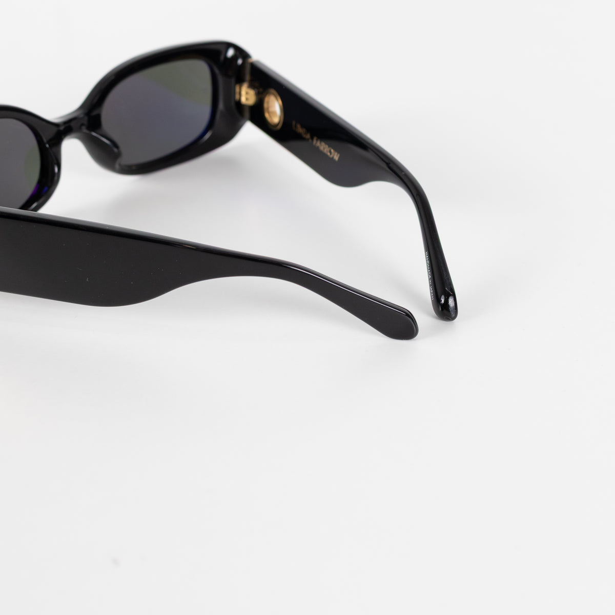 Linda Farrow Black Acetate Rectangle Shape