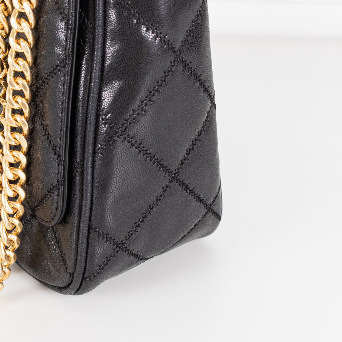 Tory Burch Black Quilted Leather Bag