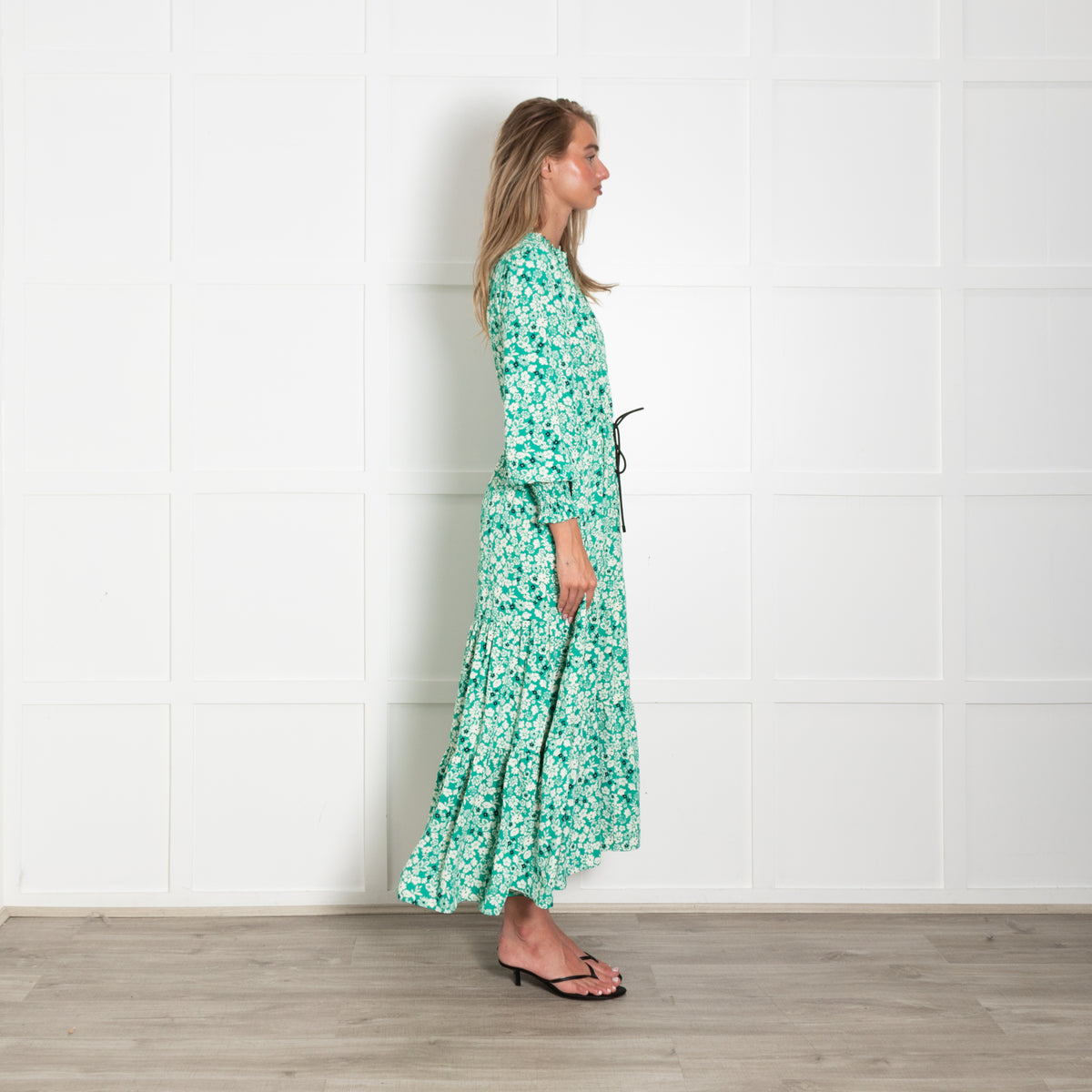 Me + Em Green Floral Maxi Dress