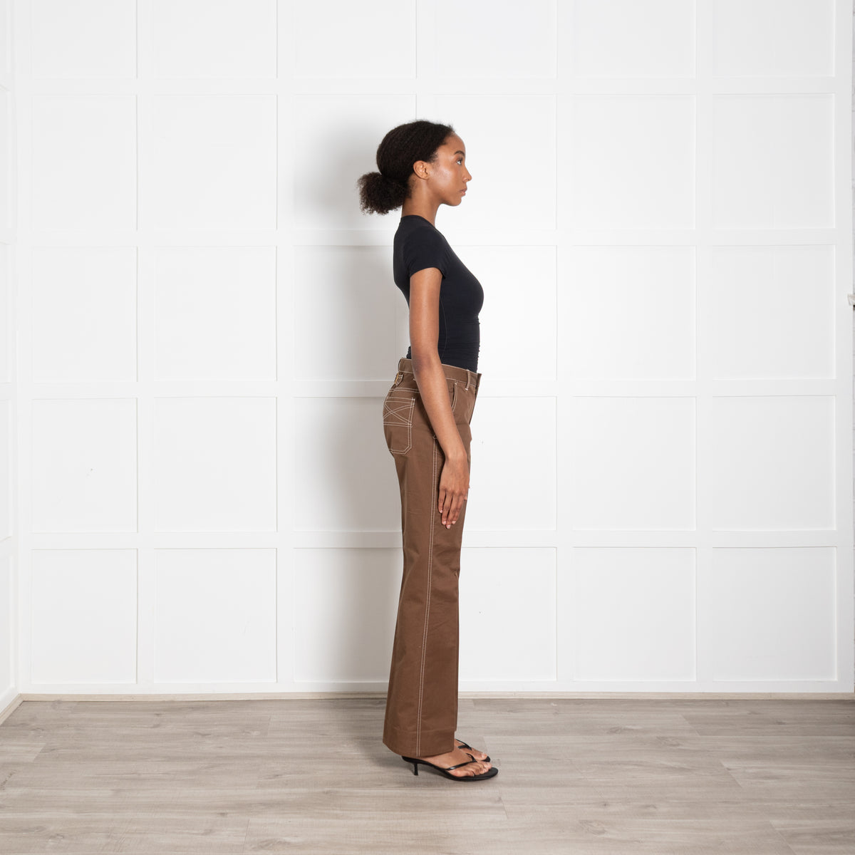 Marc By Marc Jacobs Brown Cotton Straight Leg Trousers