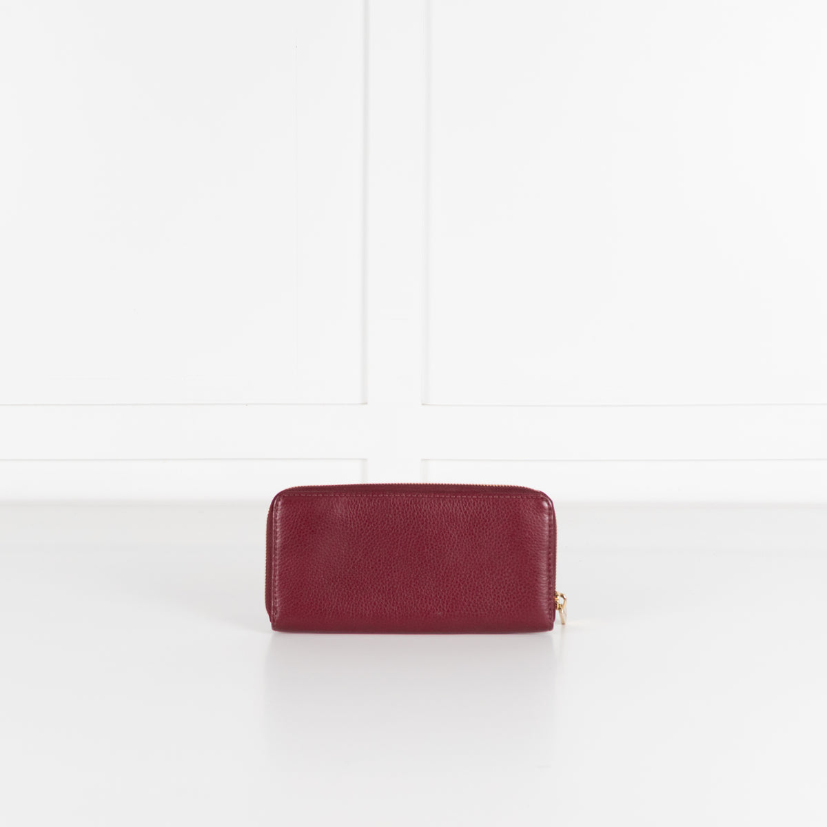 Michael Kors Carmine Purple Grained Leather Zip Around Wallet