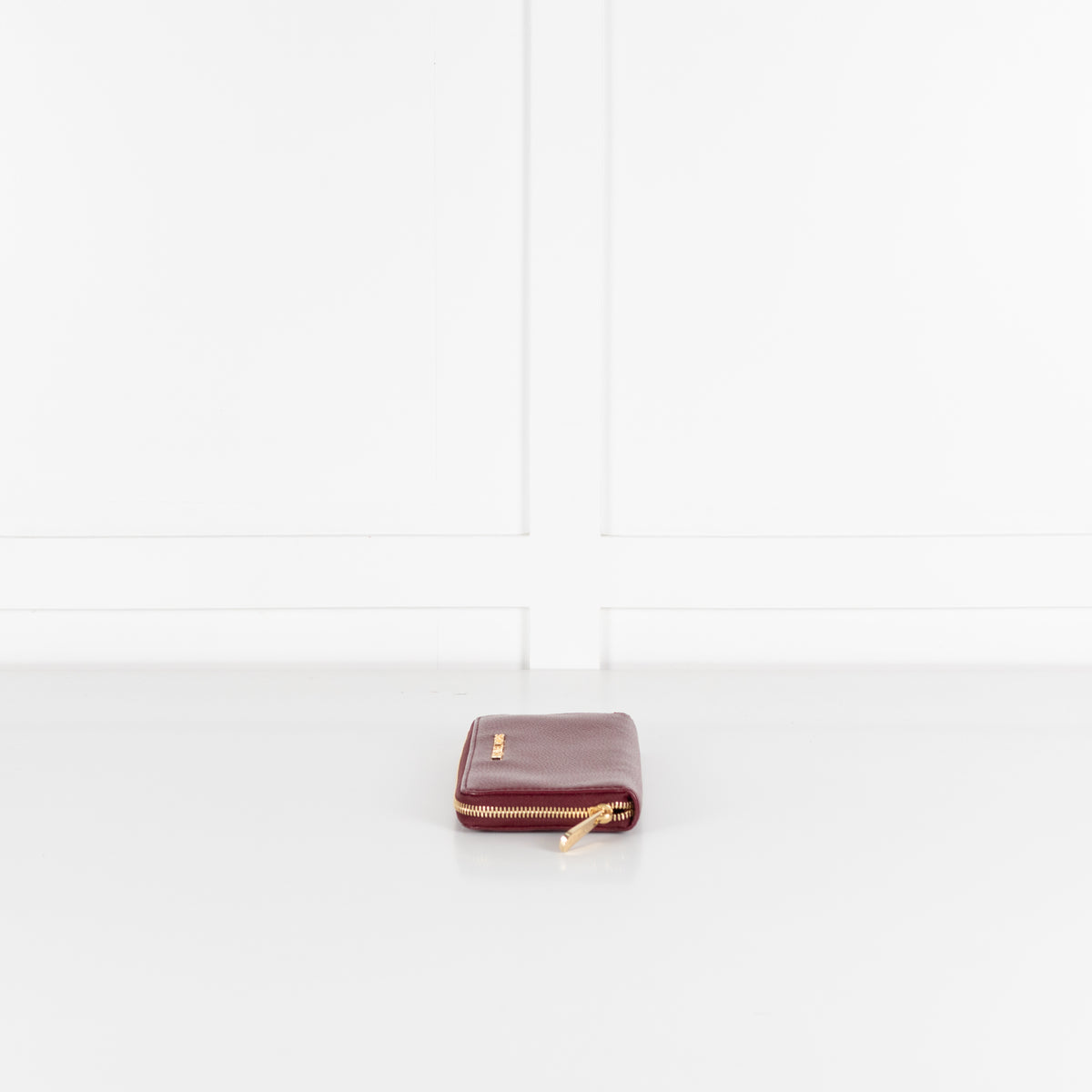 Michael Kors Carmine Purple Grained Leather Zip Around Wallet