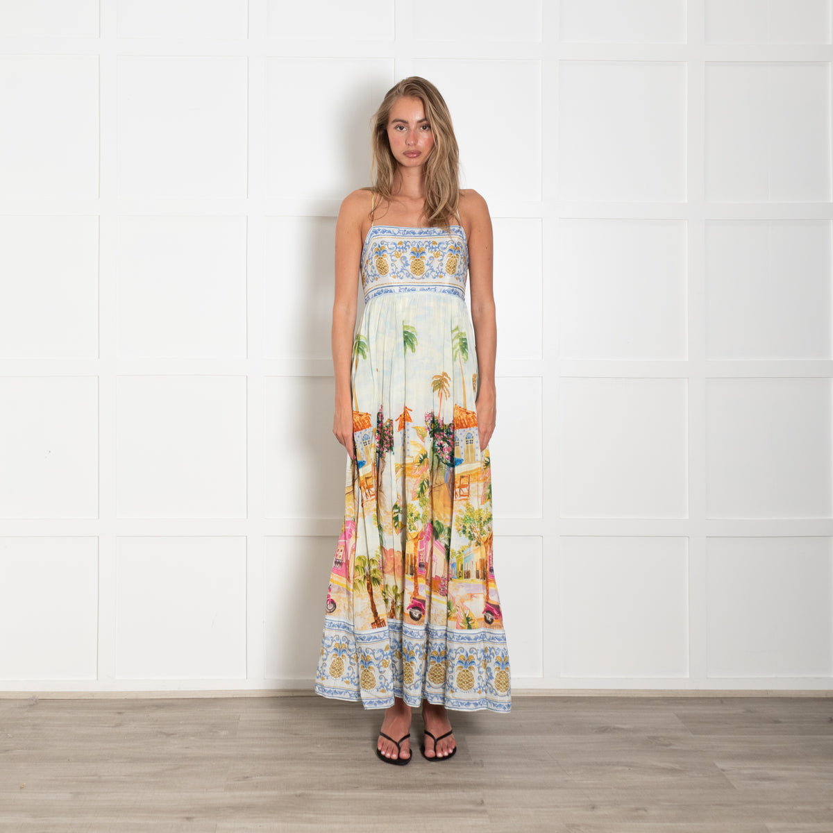 Farm Rio Aracati Printed Cotton Blend Maxi Dress