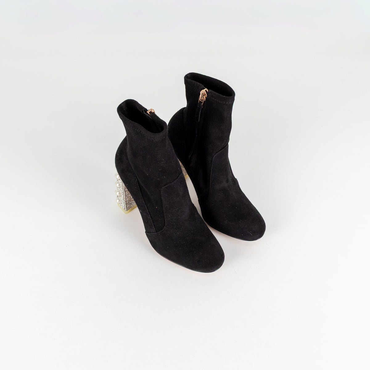 Sophia Webster Felicity Pearl & Diamond Block Heeled Boots