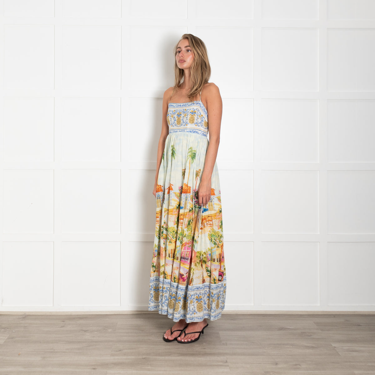Farm Rio Aracati Printed Cotton Blend Maxi Dress