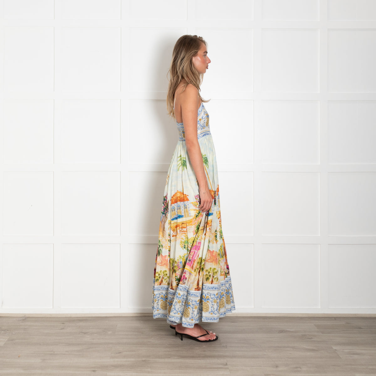 Farm Rio Aracati Printed Cotton Blend Maxi Dress