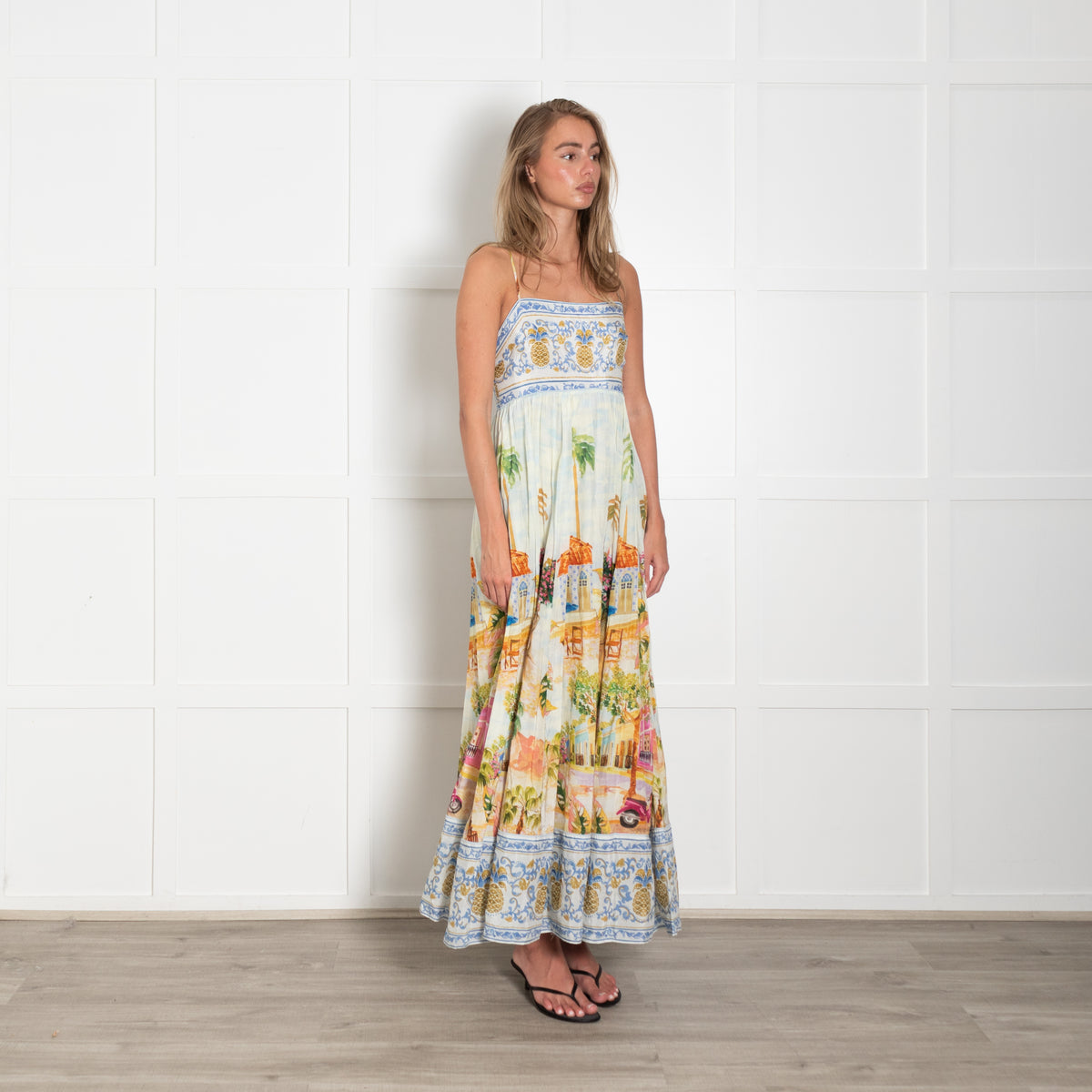 Farm Rio Aracati Printed Cotton Blend Maxi Dress