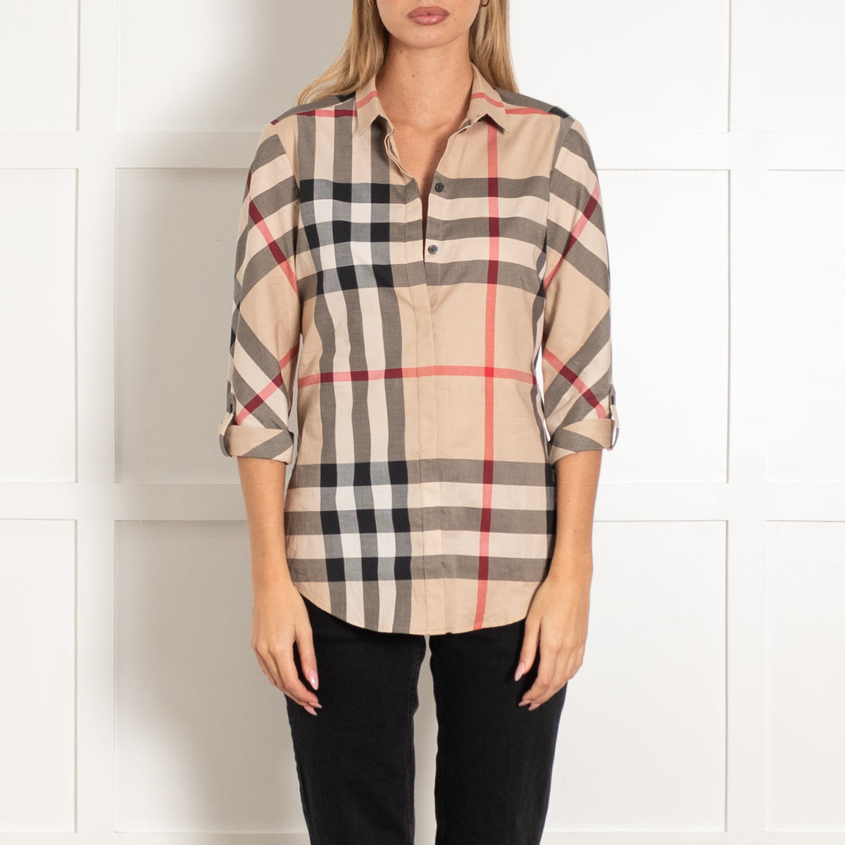 Burberry Beige Red Nova Check Shirt