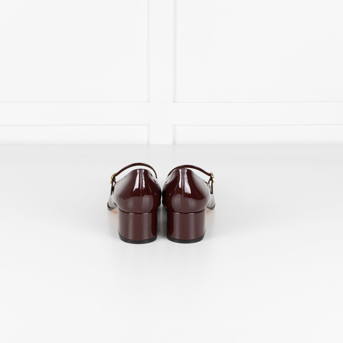Gianvito Rossi Ribbon Jane Burgundy Shoes