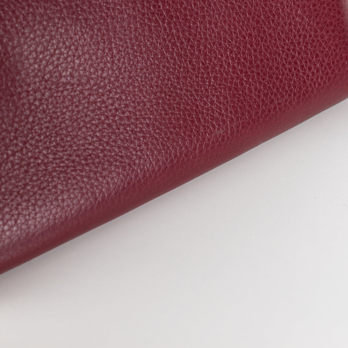 Michael Kors Carmine Purple Grained Leather Zip Around Wallet
