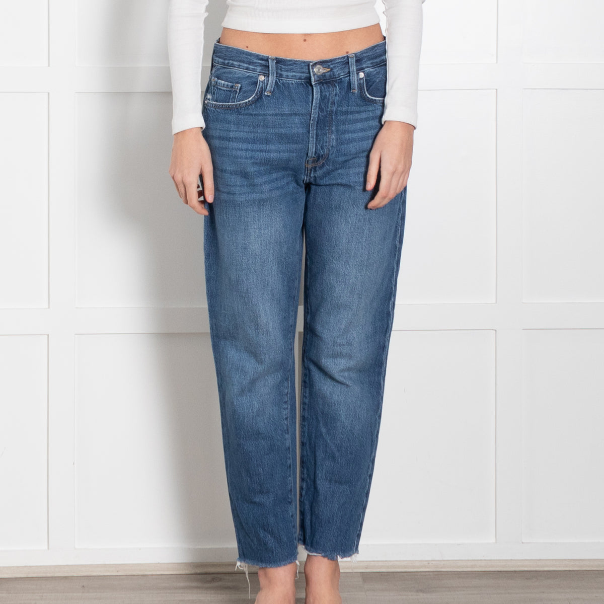 Frame Blue Raw Edge Le Original Jeans