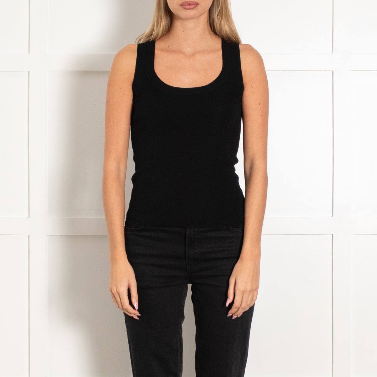 Akris Black Fine Wool Sleeveless Top