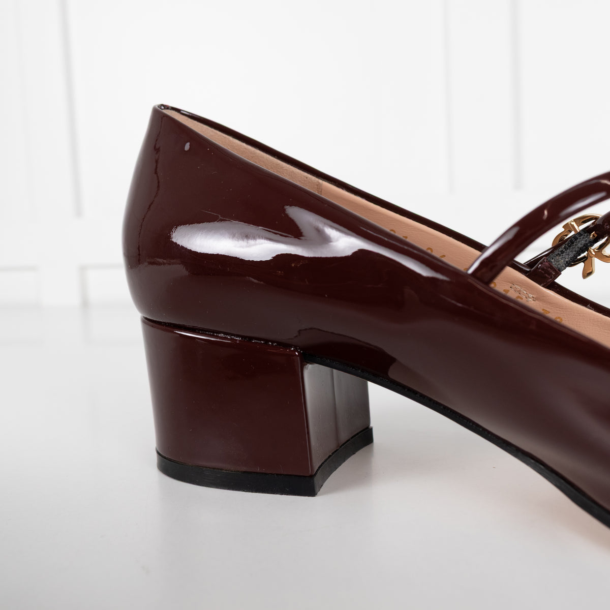 Gianvito Rossi Ribbon Jane Burgundy Shoes