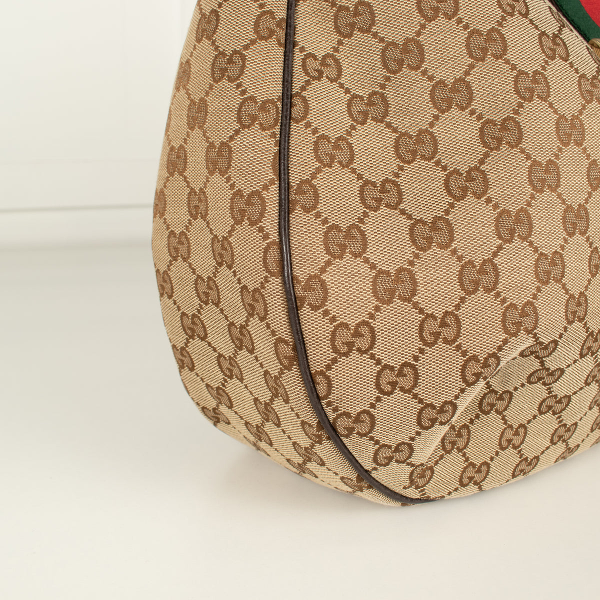 Gucci Vintage Monogram Web Hobo Bag