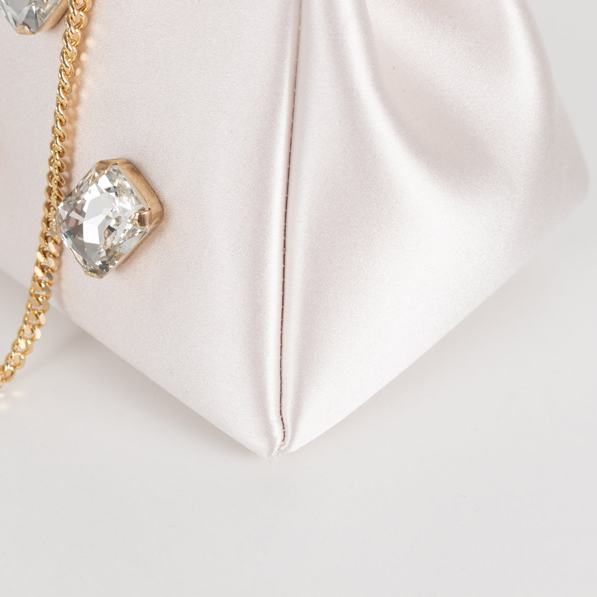 DeMellier Cannes Satin Clutch with Crystals