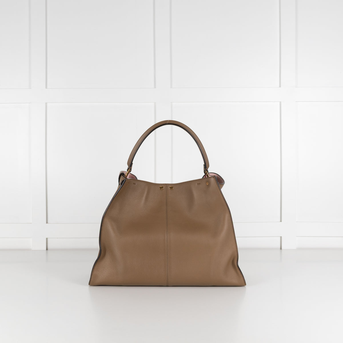 Fendi Peekaboo Light Brown X-Light Leather Handbag