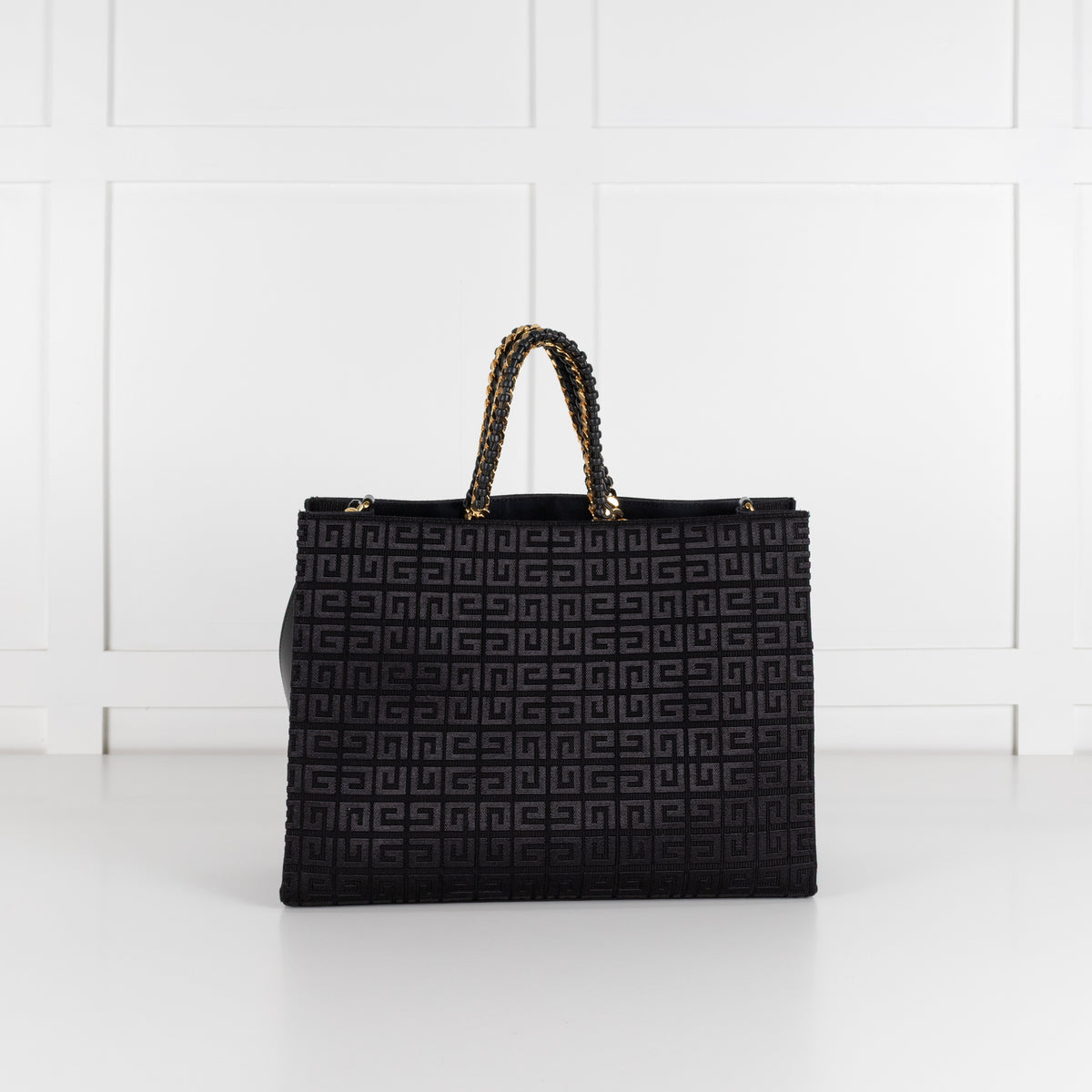 Givenchy Black Cotton Blend & Leather G-Tote Bag