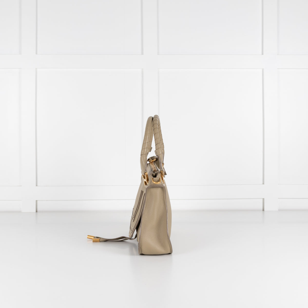 Chloe Khaki Marcie Handbag With Crossbody Strap