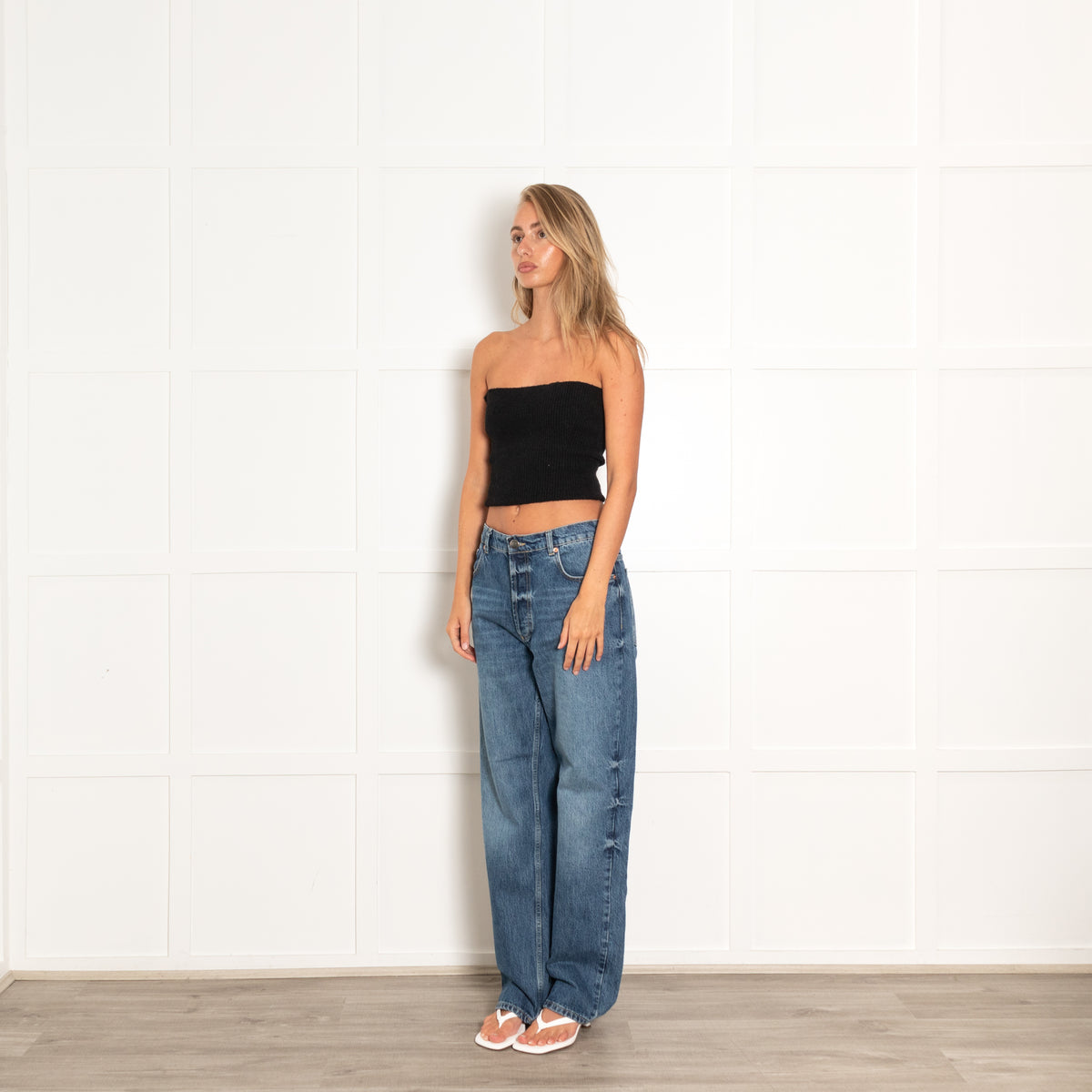 Raey Blue Wide Leg Jeans