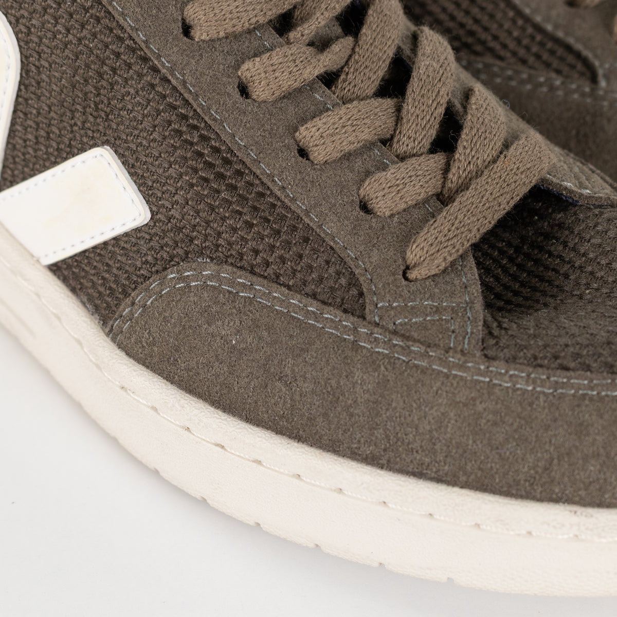 Veja V-12 Mesh Olive And White Trainers