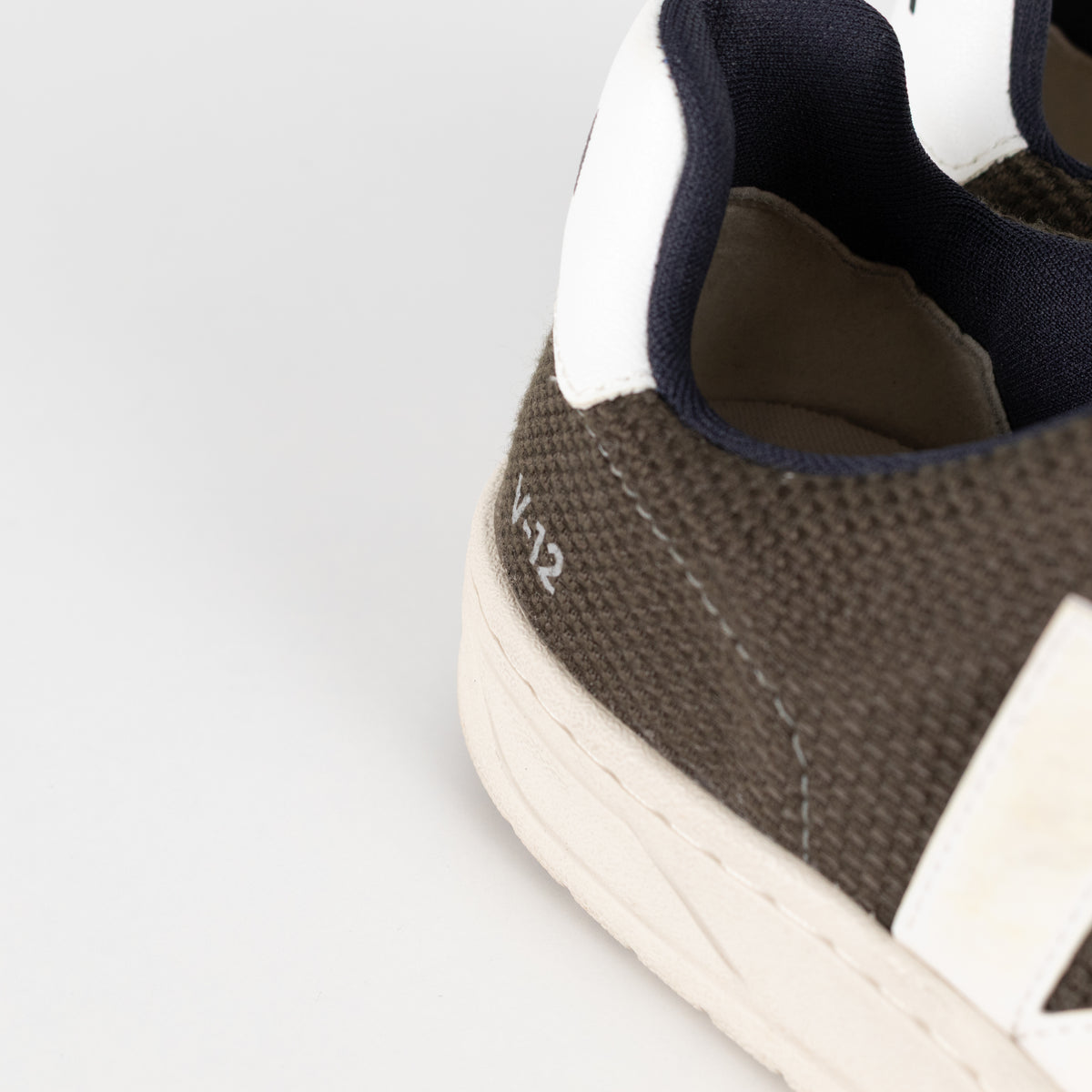 Veja V-12 Mesh Olive And White Trainers