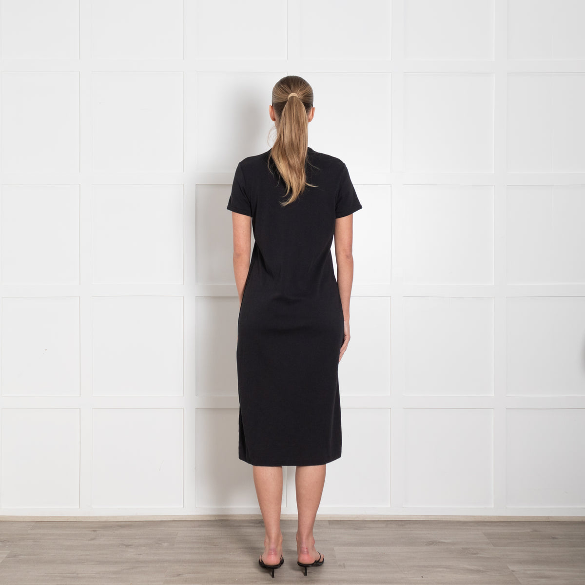 Coach Black Slogan Short Sleeve T-Shirt Dress