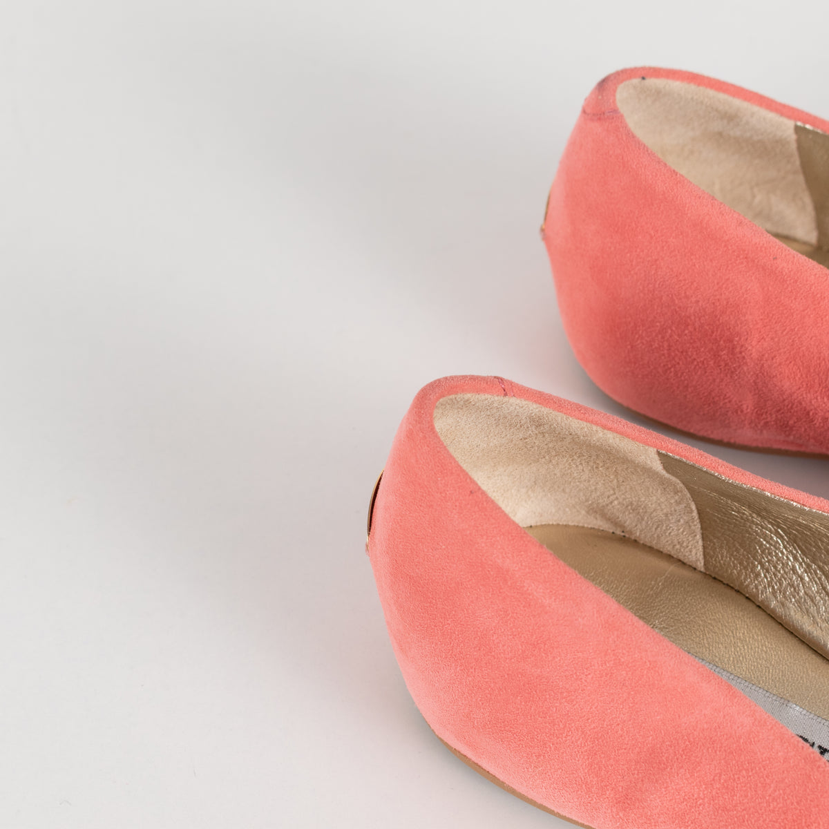 Jimmy Choo Light Coral Suede Morse Flat Shoe