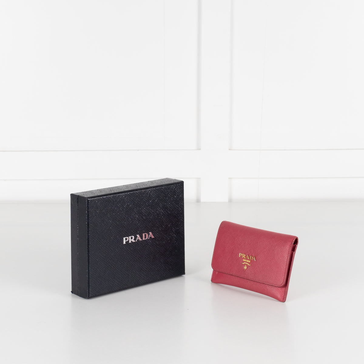 Prada Pink Saffiano Leather Key Holder