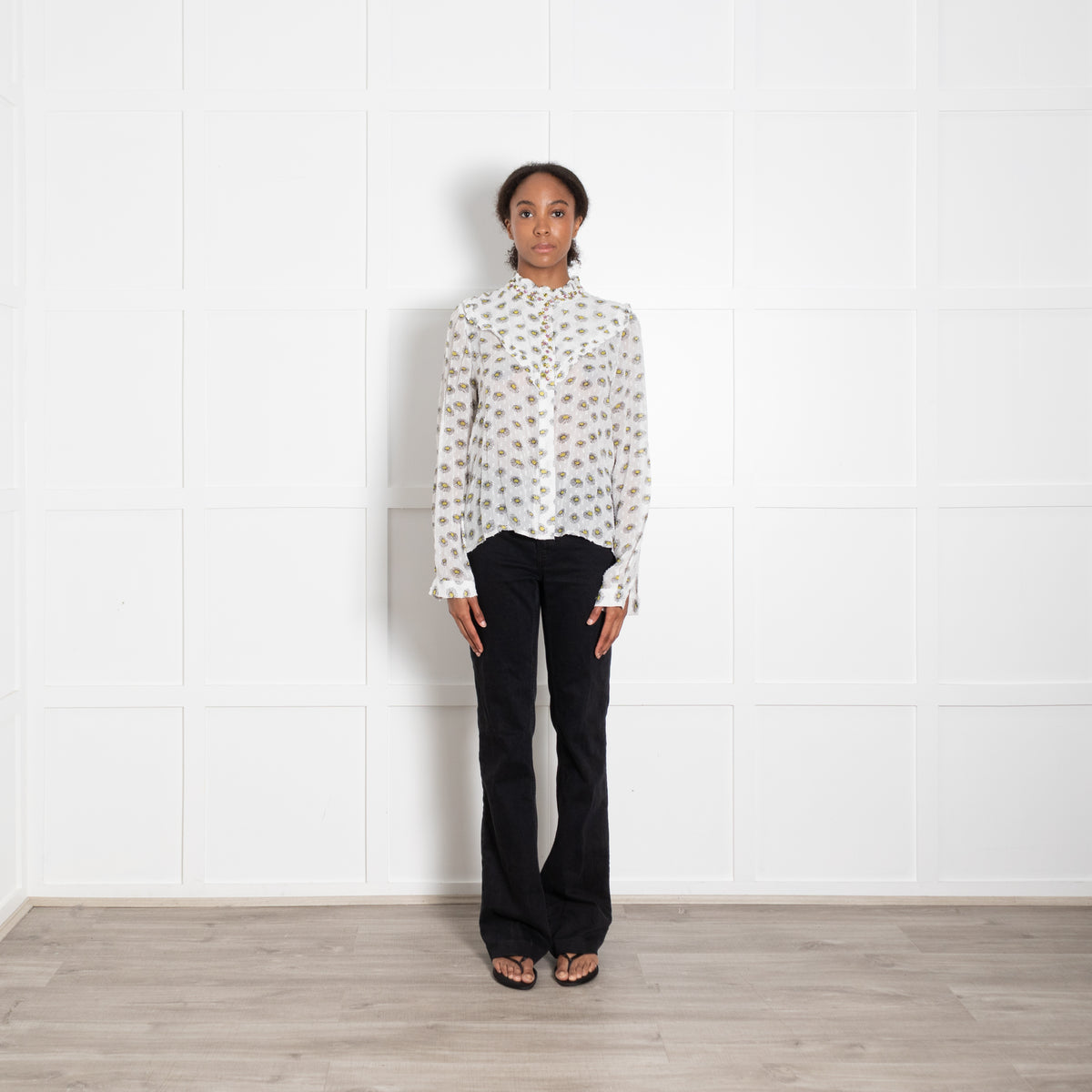 Essential Antwerp Psychology Daisy Print Jewelled Shirt