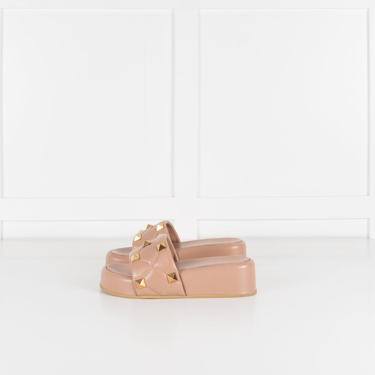 Valentino Garavani Rose Studded Flatform Sliders