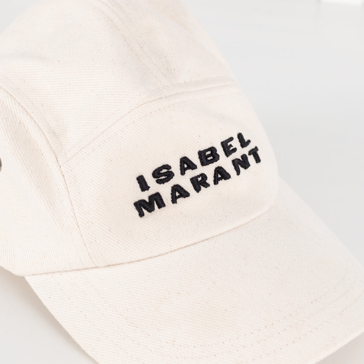Isabel Marant Cream Tedji Baseball Cap With Black Embroidered Logo