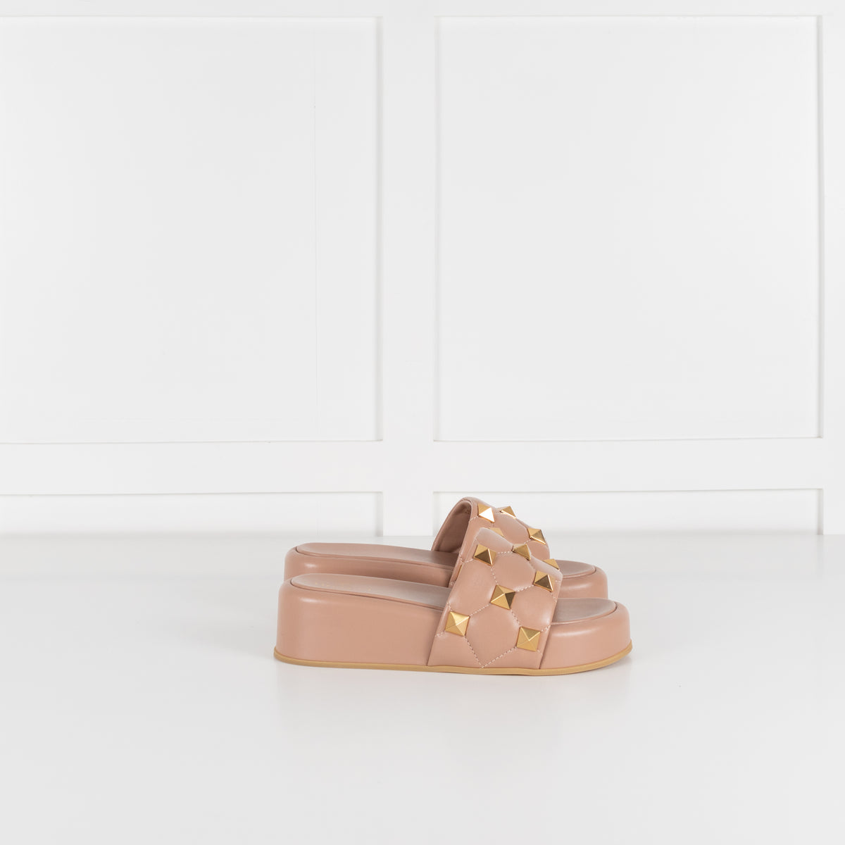 Valentino Garavani Rose Studded Flatform Sliders