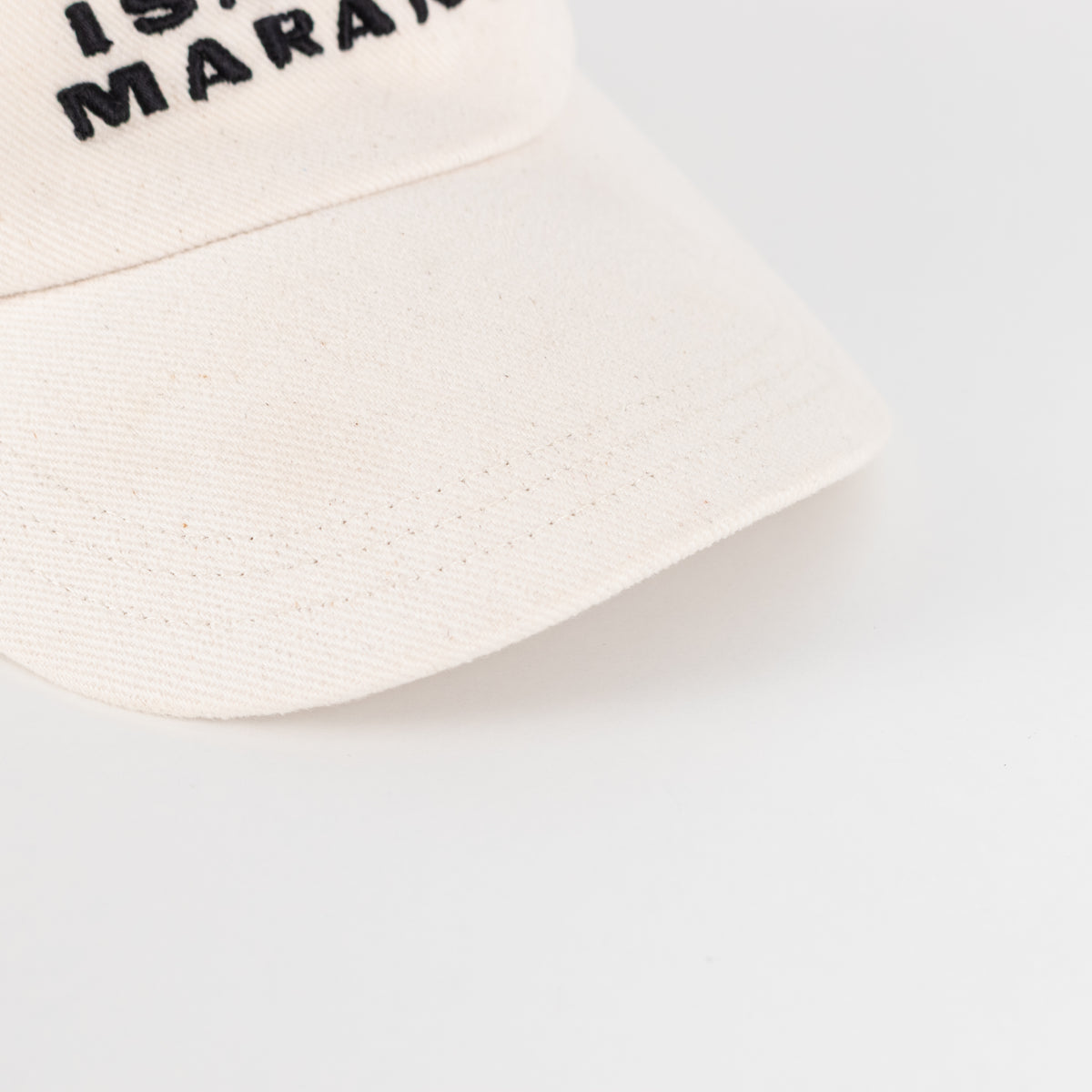 Isabel Marant Cream Tedji Baseball Cap With Black Embroidered Logo