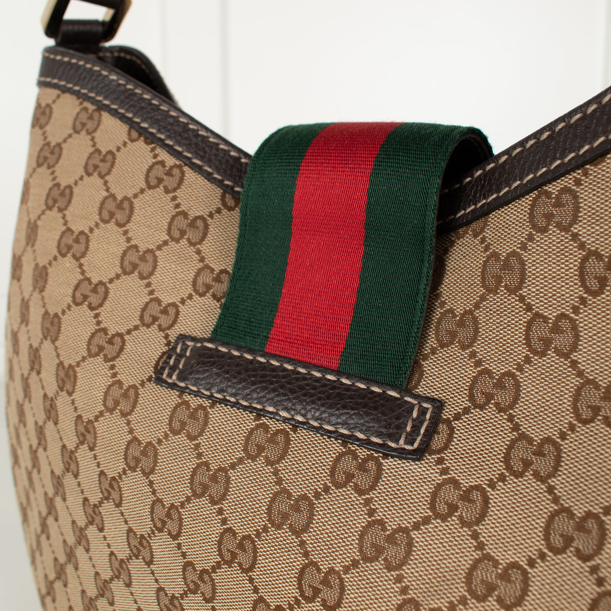 Gucci Vintage Monogram Web Hobo Bag