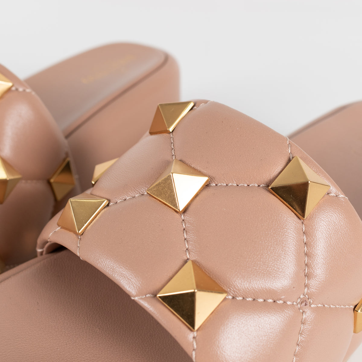 Valentino Garavani Rose Studded Flatform Sliders