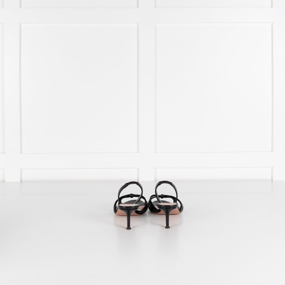Aquazzura Black Leather Tati Sandal