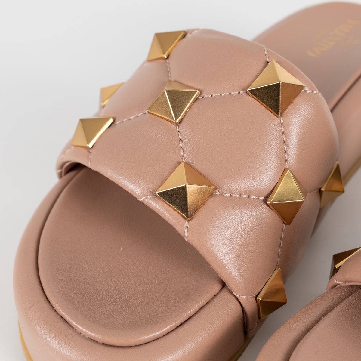 Valentino Garavani Rose Studded Flatform Sliders