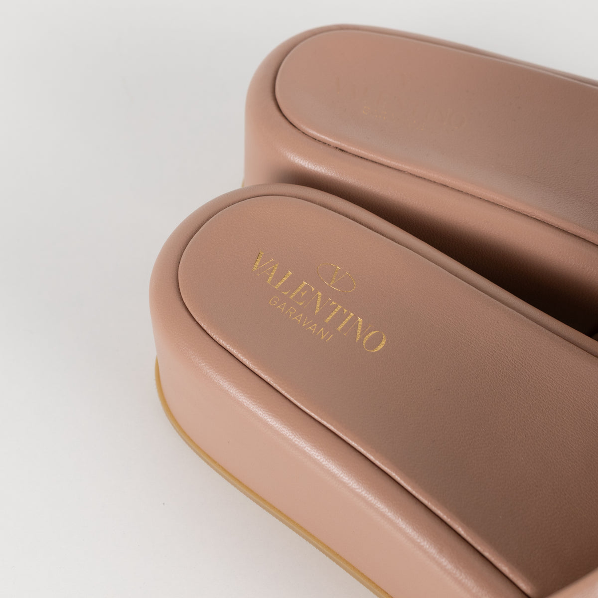 Valentino Garavani Rose Studded Flatform Sliders