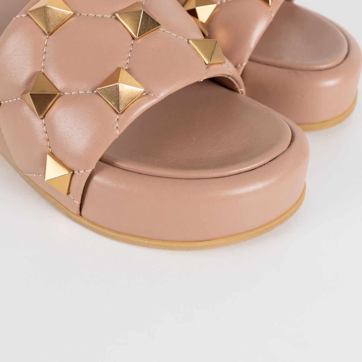 Valentino Garavani Rose Studded Flatform Sliders