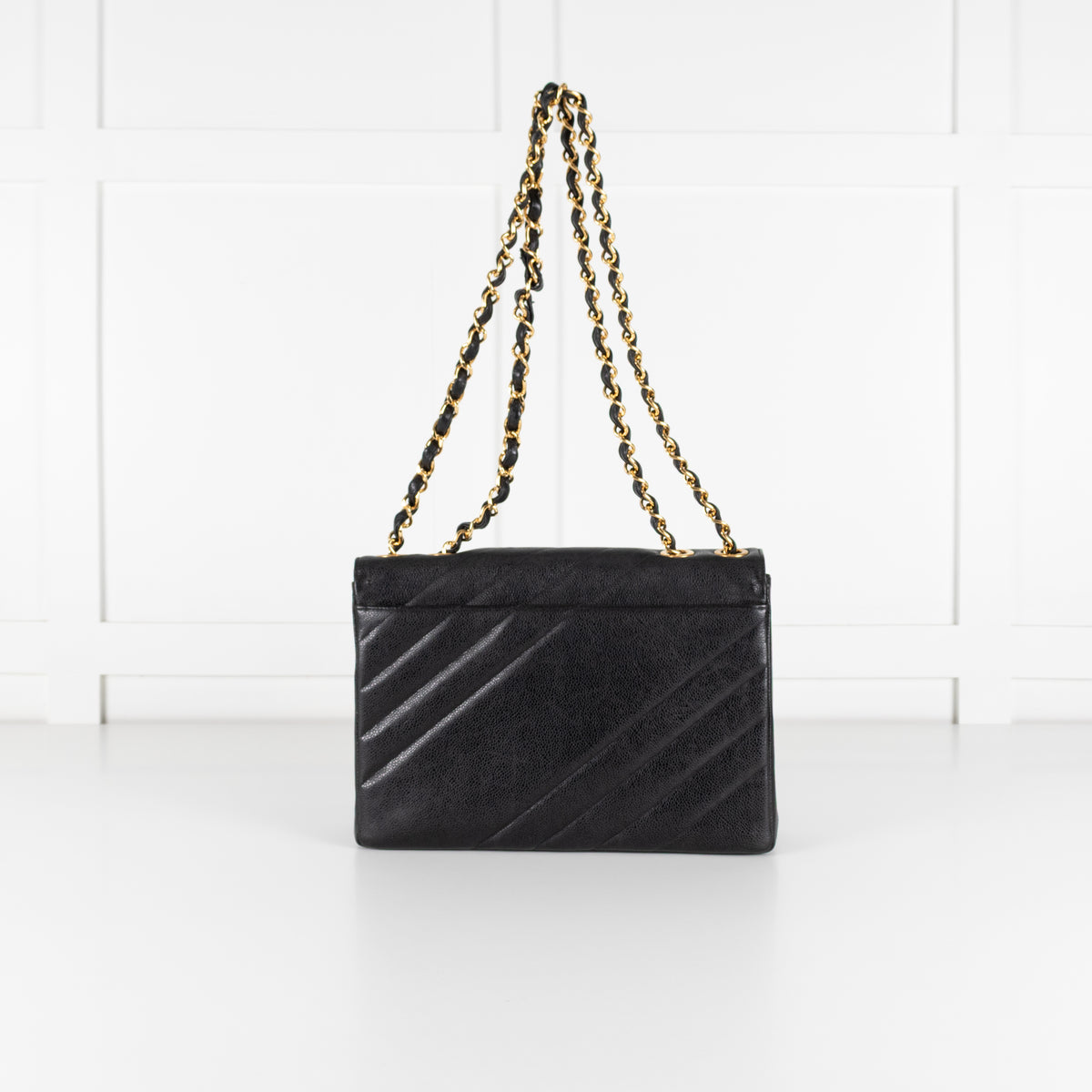 Chanel Black Caviar Leather Vintage Shoulder Bag