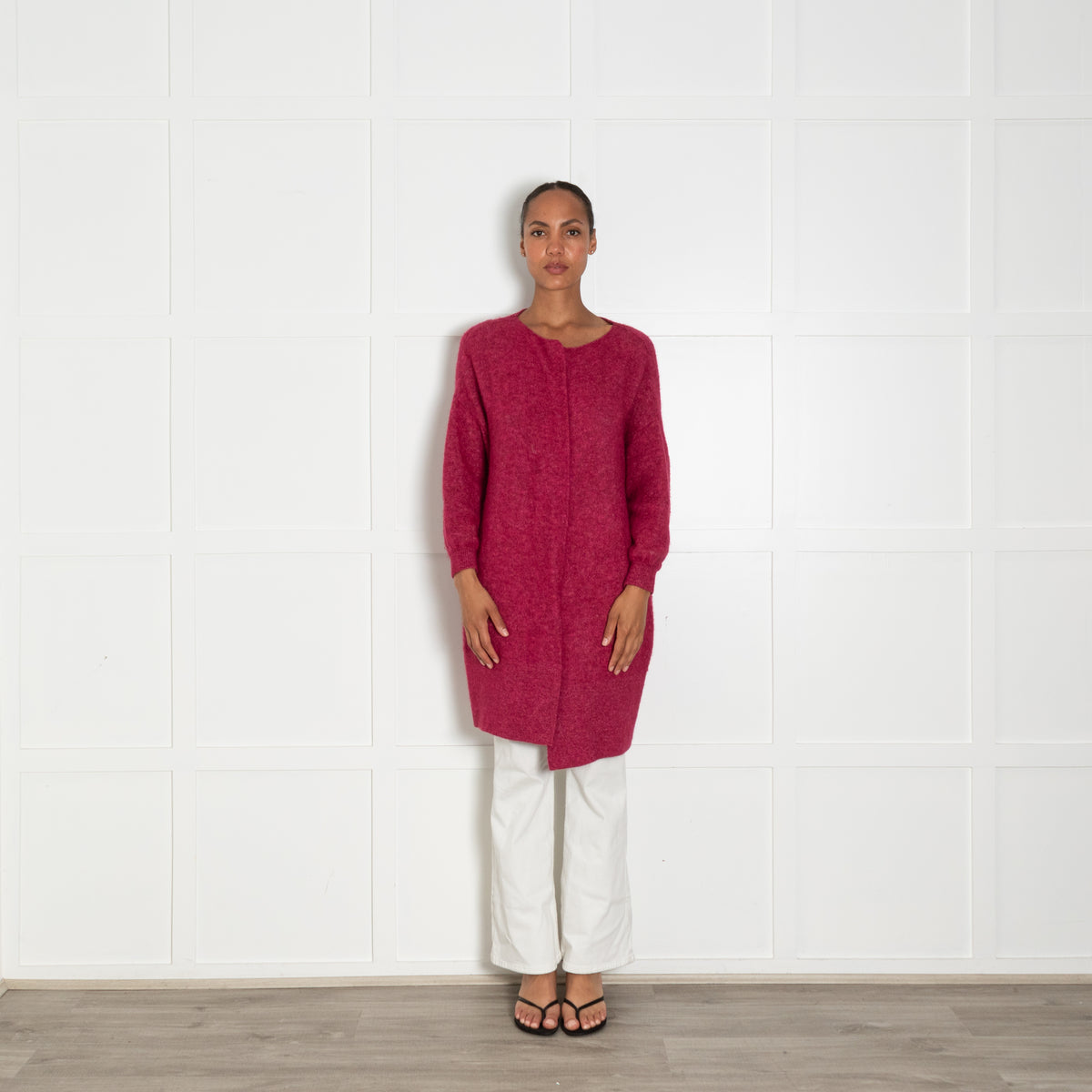 American Vintage Raspberry Wool Cardigan
