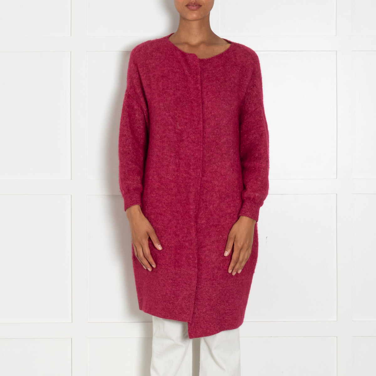 American Vintage Raspberry Wool Cardigan